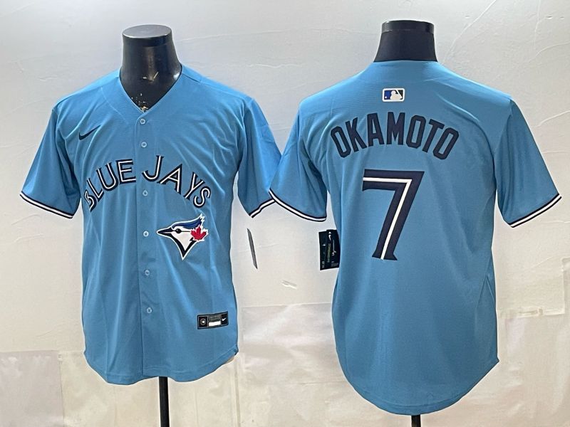 Men 2026 Toronto Blue Jays #7 Okamoto Light Blue Game Nike MLB Jersey style 001